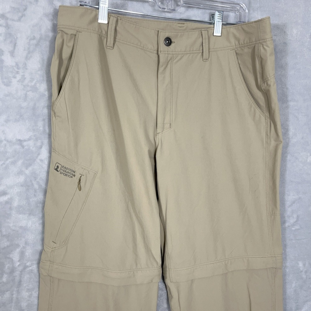 EMS Mens Performance Pants Tan Stretch Convertible Shorts Outdoors‎ Hiking 34x32
